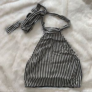House of Harlow 1960 pinstriped crop top